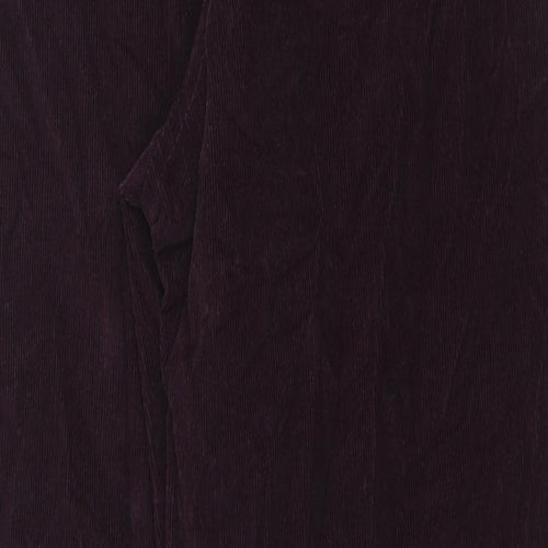 EWM Womens Purple Cotton Trousers Size 10 L25 in Regular Drawstring