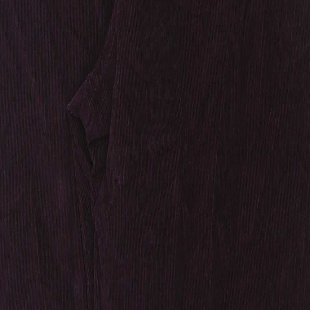 EWM Womens Purple Cotton Trousers Size 10 L25 in Regular Drawstring
