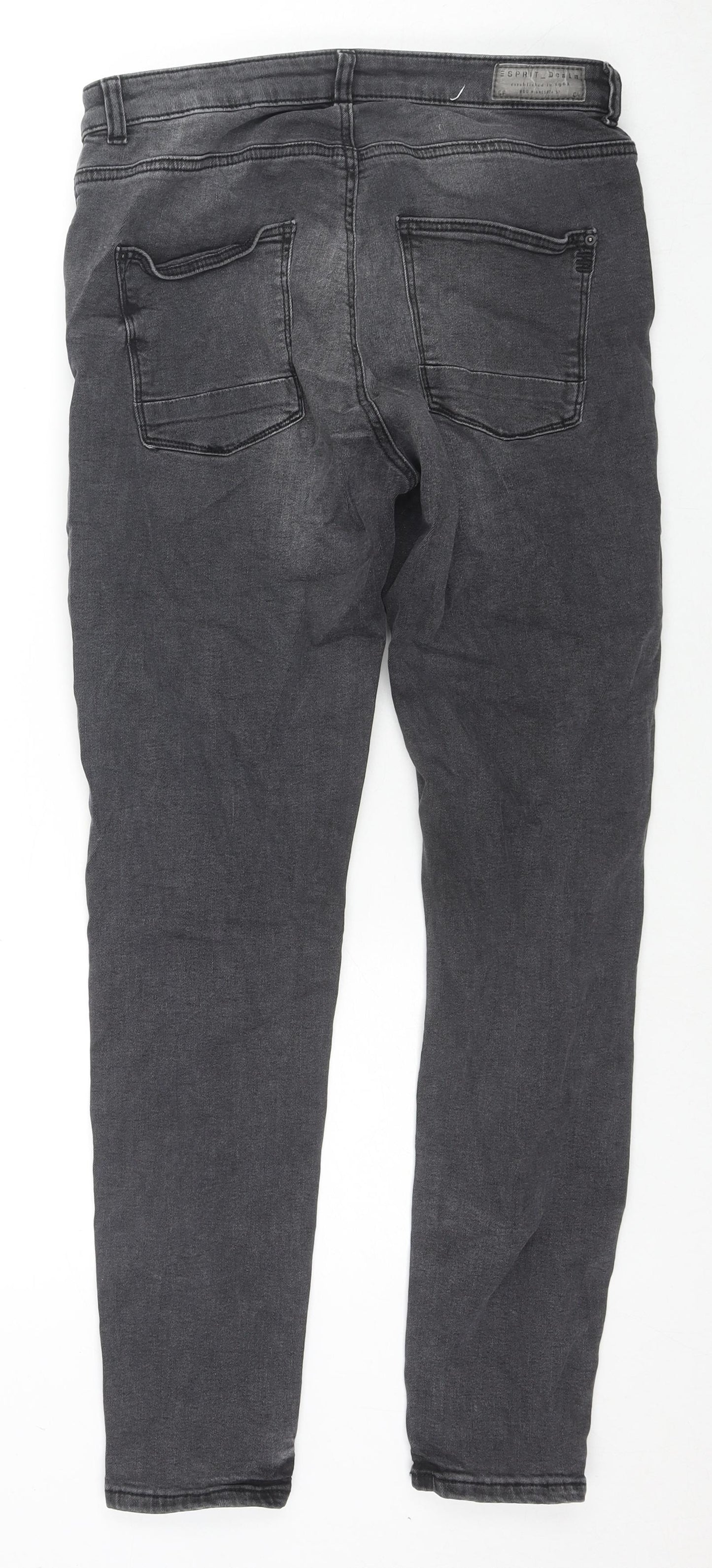 Esprit Womens Black Cotton Skinny Jeans Size 30 in L30 in Regular Zip