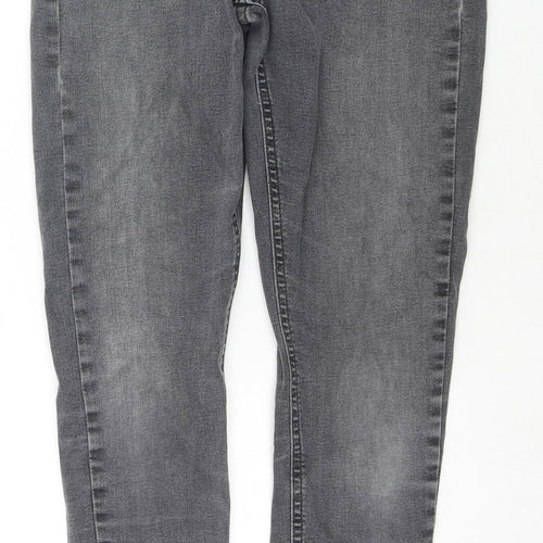 Topshop Womens Grey Cotton Skinny Jeans Size 28 in L32 in Regular Zip