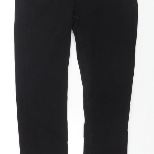 Marks and Spencer Womens Black Cotton Skinny Jeans Size 8 L26 in Regular Zip