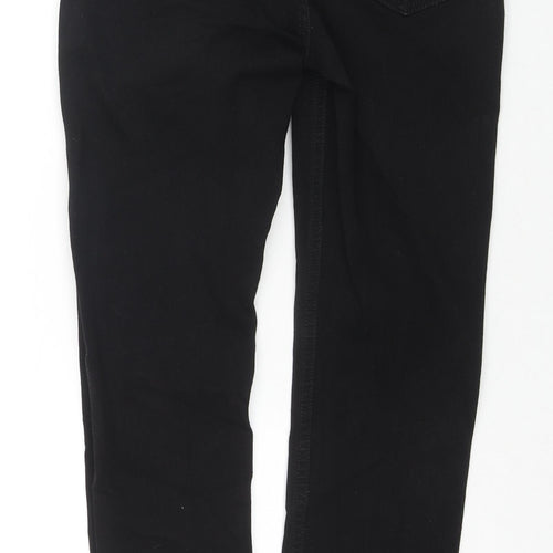 Marks and Spencer Womens Black Cotton Skinny Jeans Size 8 L26 in Regular Zip