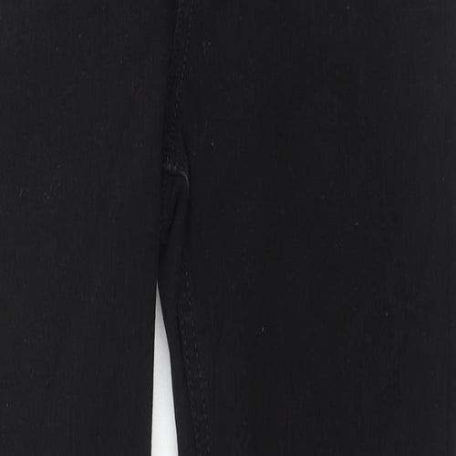 Marks and Spencer Womens Black Cotton Skinny Jeans Size 8 L26 in Regular Zip