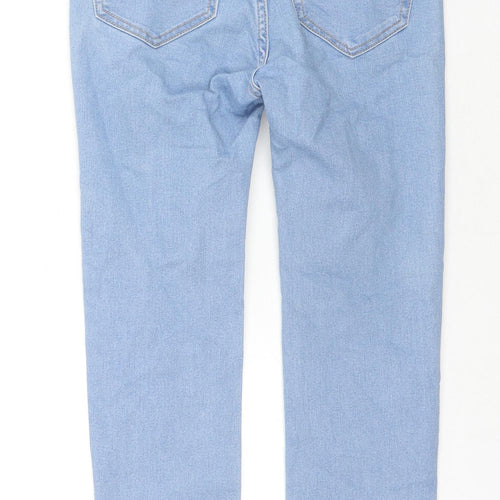 Pull&Bear Womens Blue Cotton Skinny Jeans Size 8 L24 in Regular Zip