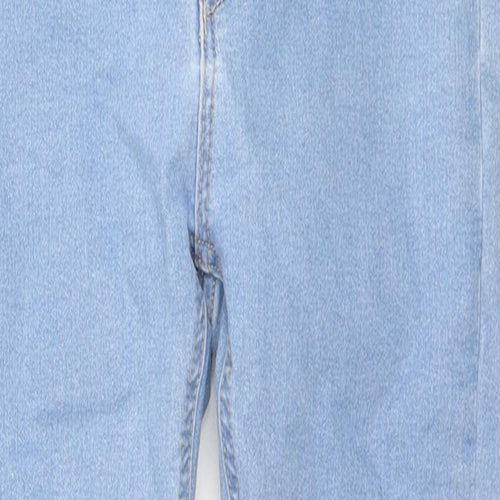 Pull&Bear Womens Blue Cotton Skinny Jeans Size 8 L24 in Regular Zip