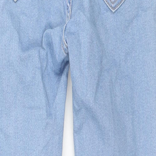 Pull&Bear Womens Blue Cotton Skinny Jeans Size 8 L24 in Regular Zip