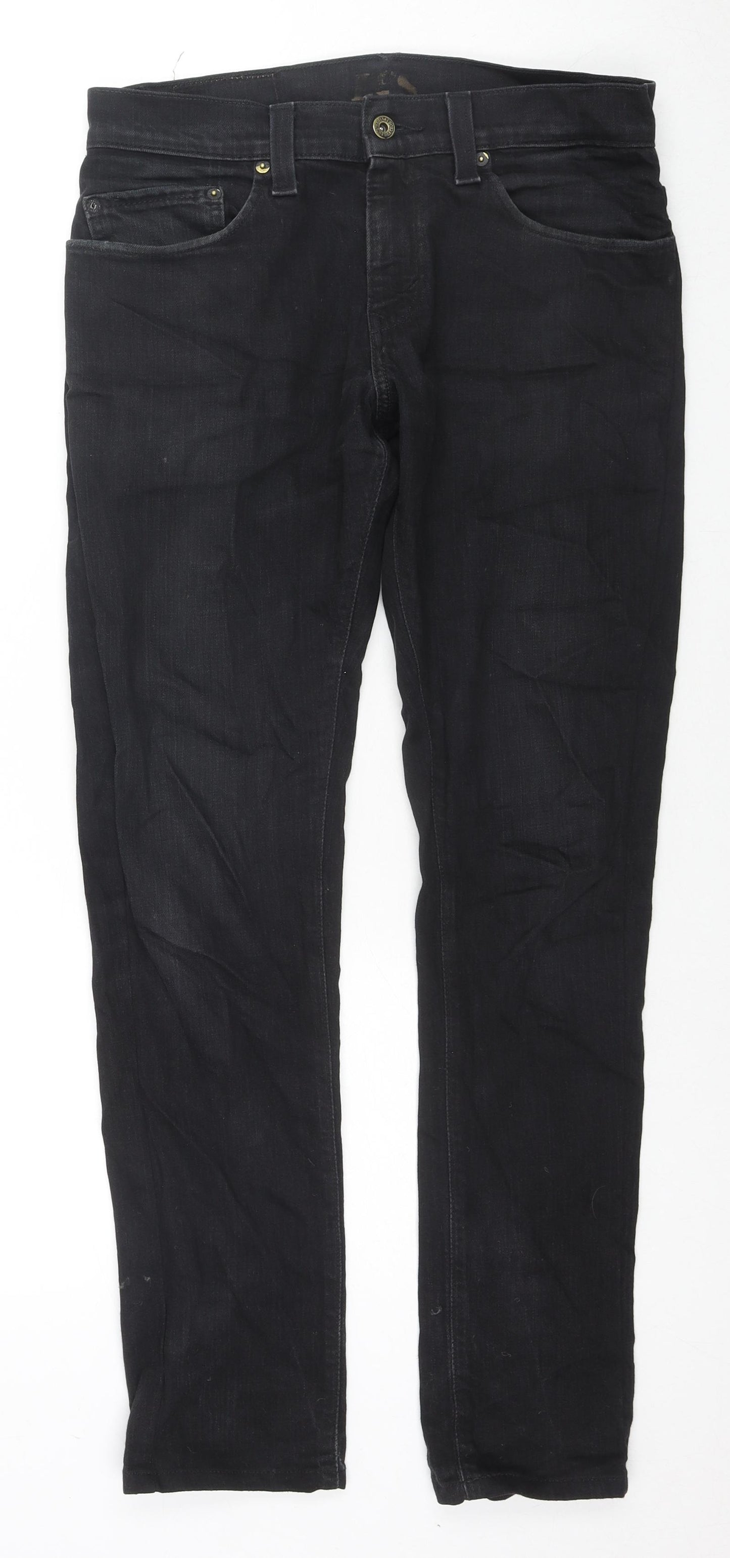 Levi's Mens Black Cotton Straight Jeans Size 31 in L32 in Regular Zip