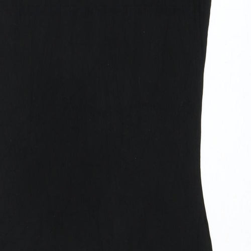 Nasty Gal Womens Black Viscose Pencil Dress Size 10 Round Neck Pullover
