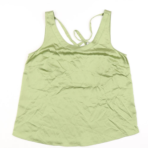 Marks and Spencer Womens Green Polyester Camisole Blouse Size 10 Round Neck