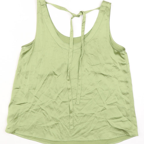 Marks and Spencer Womens Green Polyester Camisole Blouse Size 10 Round Neck
