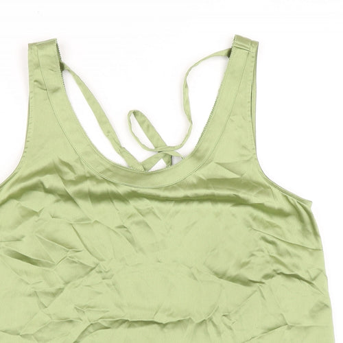 Marks and Spencer Womens Green Polyester Camisole Blouse Size 10 Round Neck