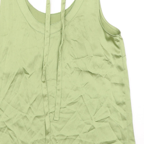 Marks and Spencer Womens Green Polyester Camisole Blouse Size 10 Round Neck