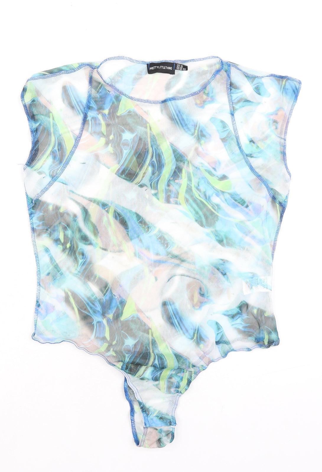 PRETTYLITTLETHING Womens Multicoloured Polyester Bodysuit One-Piece Size 16 Snap - Shear