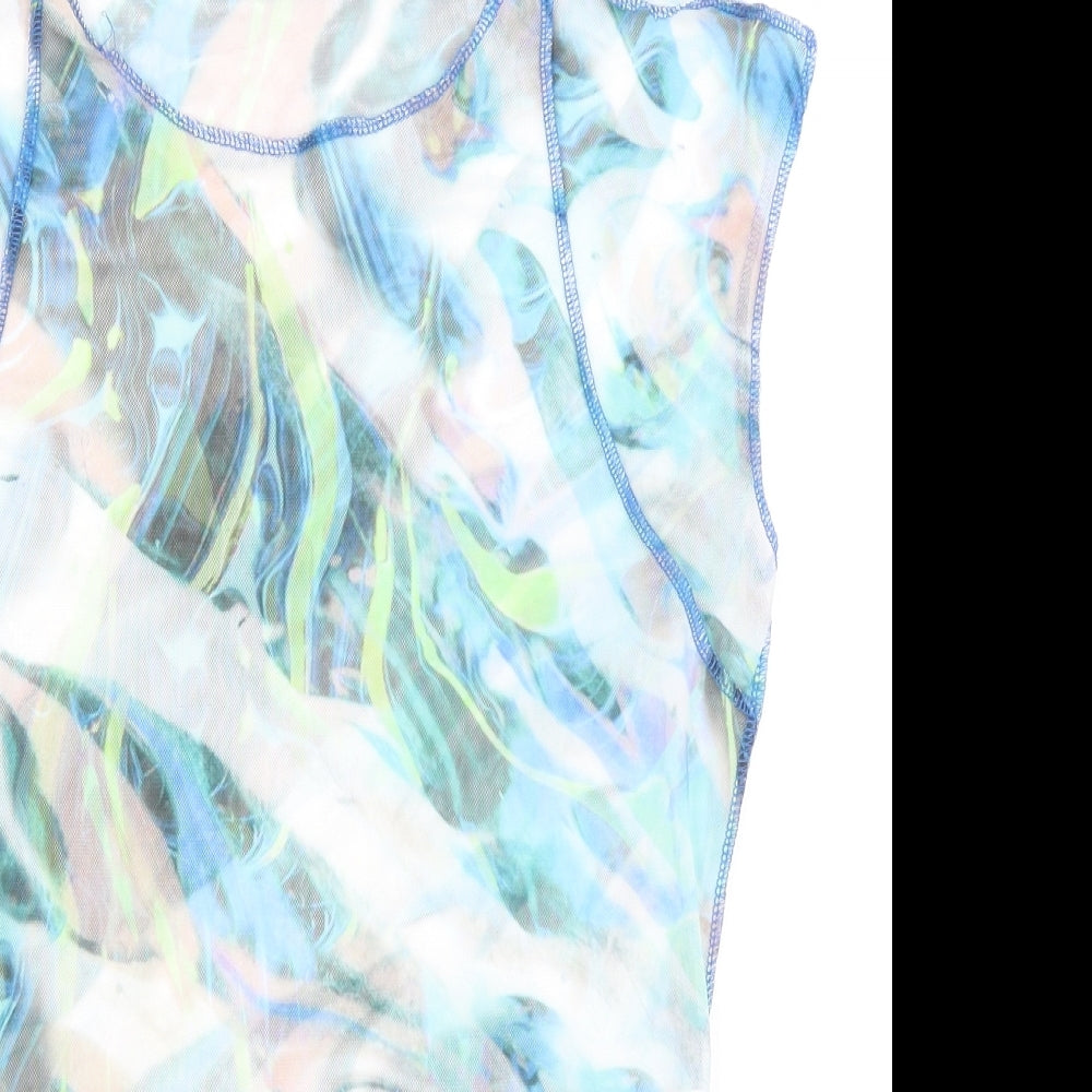 PRETTYLITTLETHING Womens Multicoloured Polyester Bodysuit One-Piece Size 16 Snap - Shear