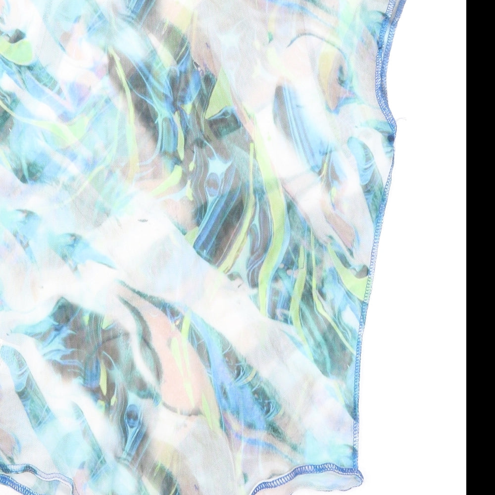 PRETTYLITTLETHING Womens Multicoloured Polyester Bodysuit One-Piece Size 16 Snap - Shear