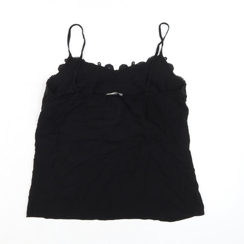 Oasis Womens Black Polyester Camisole Blouse Size 10 V-Neck - Adjustable Straps