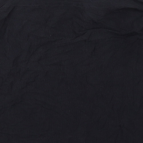 Missguided Womens Black Viscose Basic Blouse Size 10 Collared