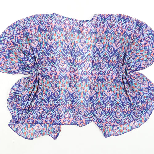 Divided by H&M Womens Multicoloured Polyester Kimono Blouse Size S V-Neck - Shear