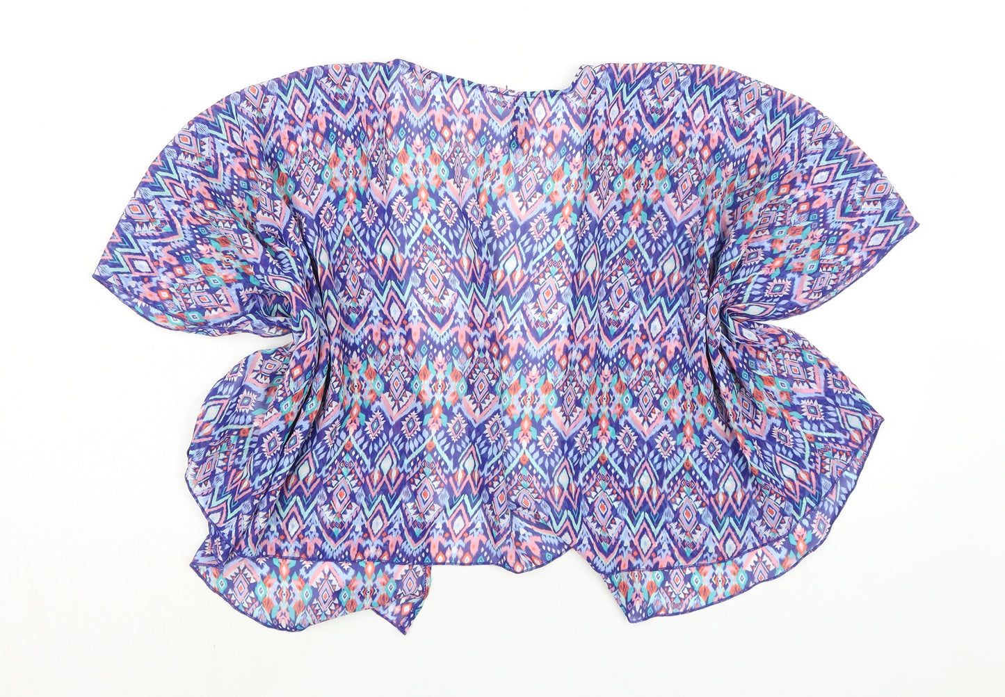 Divided by H&M Womens Multicoloured Polyester Kimono Blouse Size S V-Neck - Shear