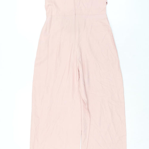 Lipsy London Girls Pink 100% Polyester Jumpsuit One-Piece Size 11 Years L25 in Zip