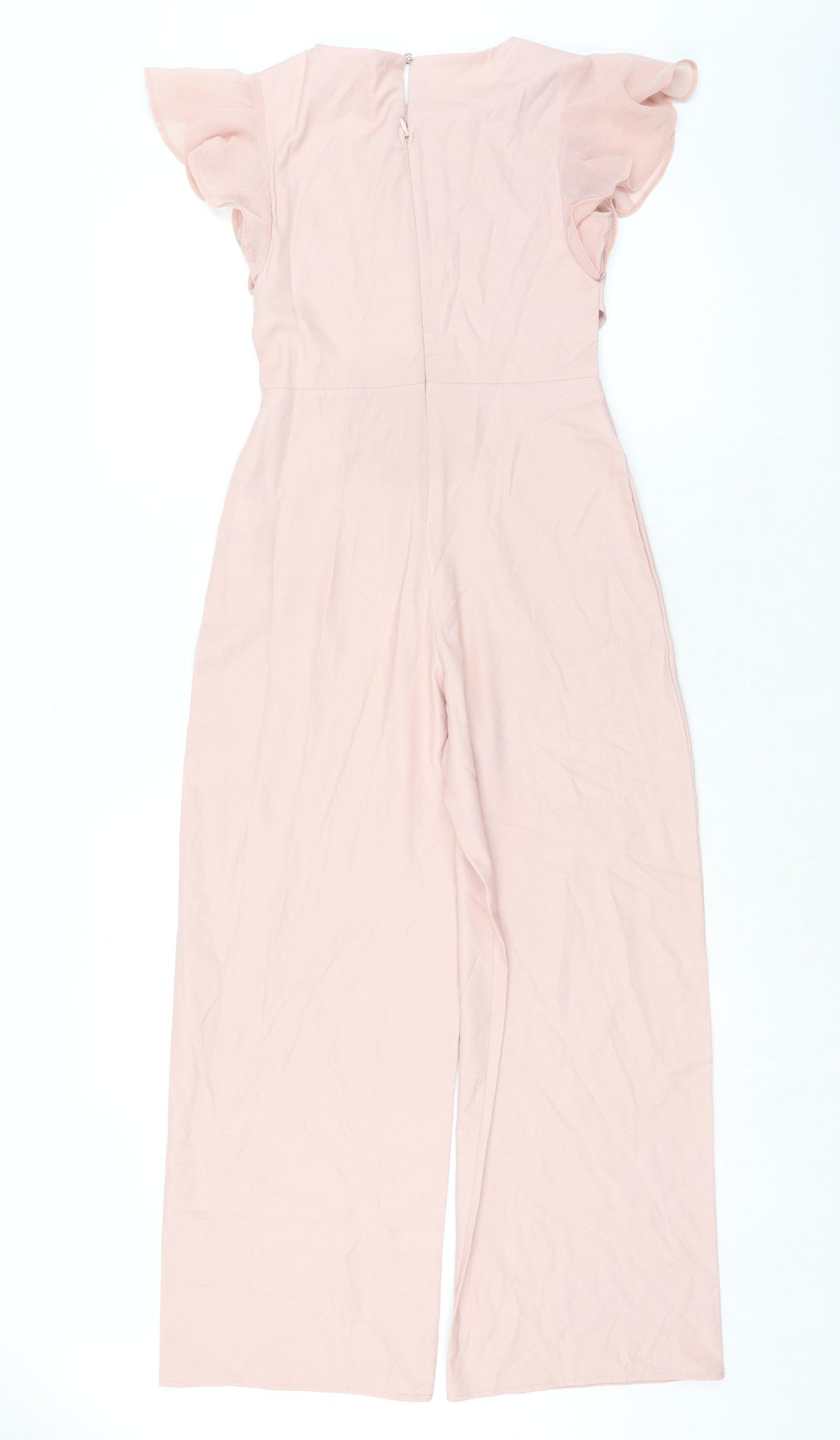 Lipsy London Girls Pink 100% Polyester Jumpsuit One-Piece Size 11 Years L25 in Zip