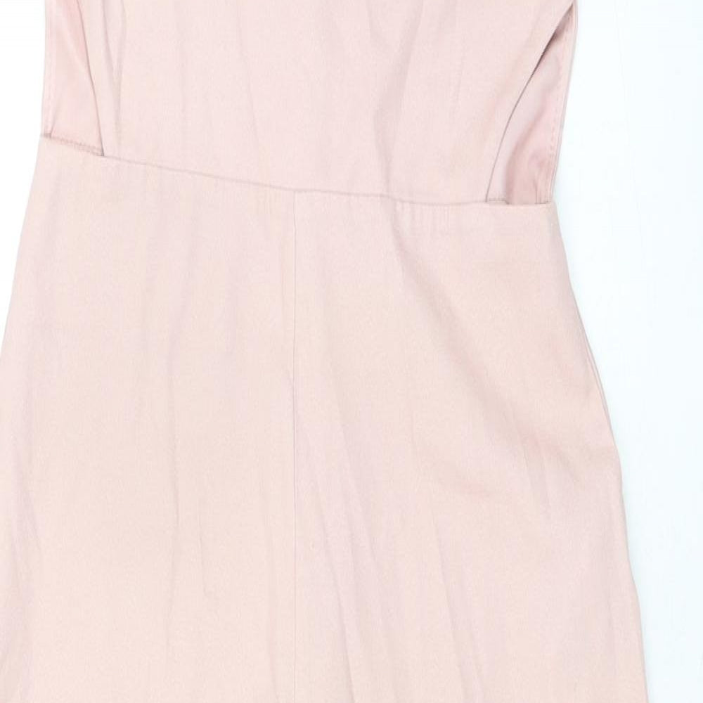Lipsy London Girls Pink 100% Polyester Jumpsuit One-Piece Size 11 Years L25 in Zip
