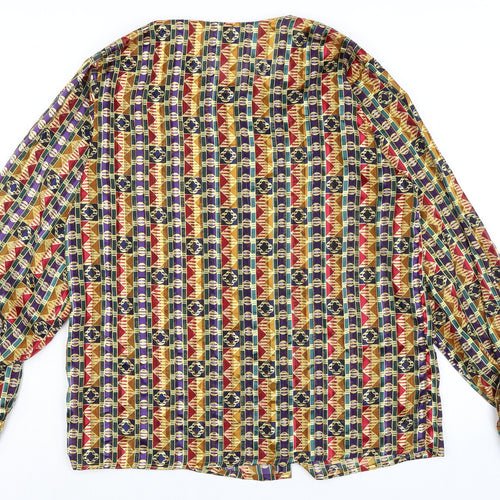 Yres St. Clair Womens Multicoloured Polyester Basic Blouse Size 12 Round Neck