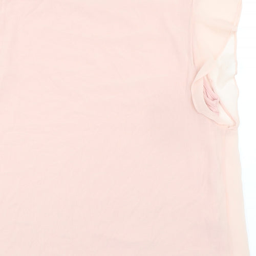 Debenhams Womens Pink Viscose Basic Blouse Size 16 Boat Neck - Layered