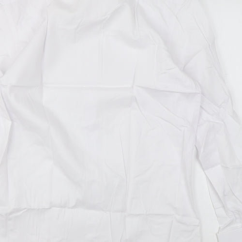 Marks and Spencer Mens White Cotton Dress Shirt Size 14.5 Collared Button