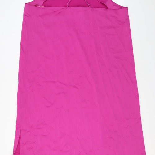 Marks and Spencer Womens Pink Polyester Maxi Size 22 Square Neck Pullover