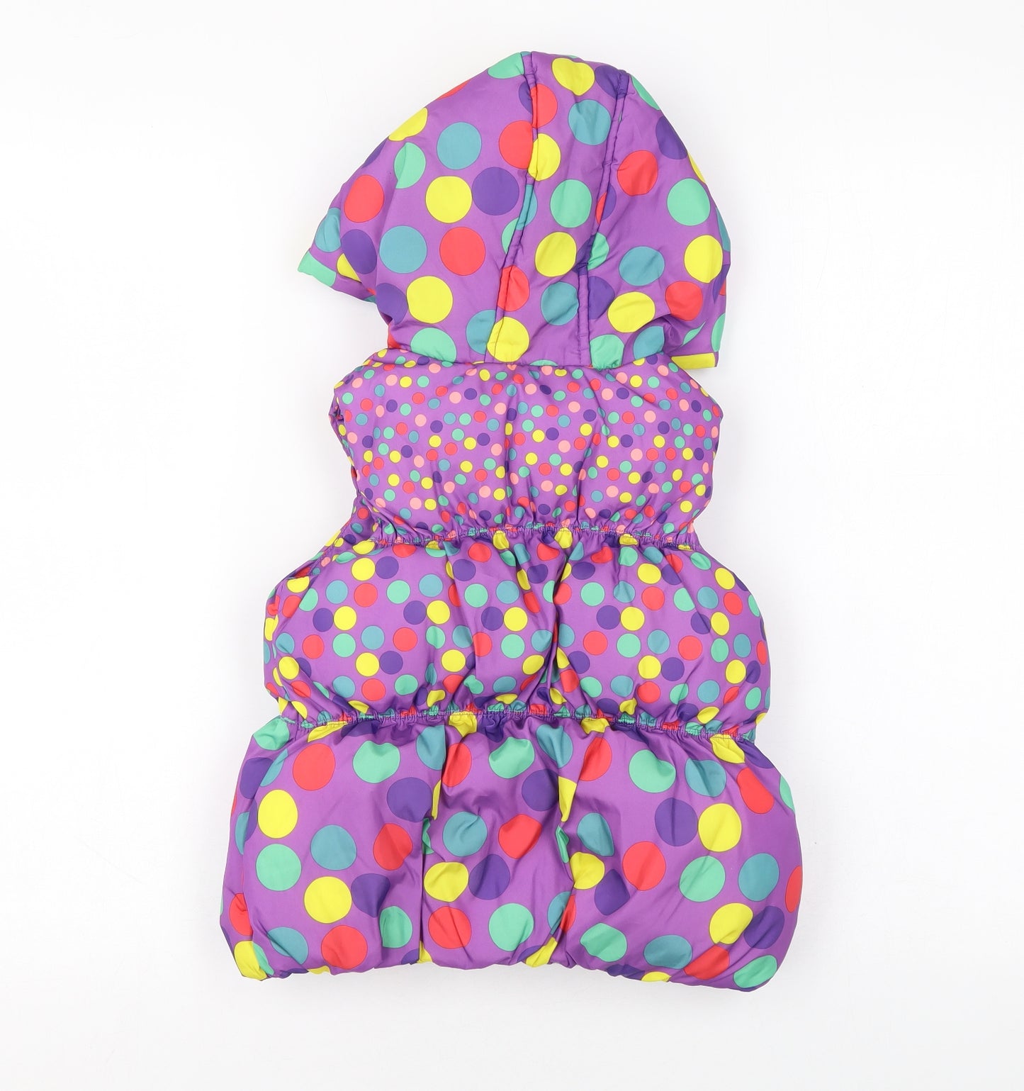 Marks and Spencer Girls Multicoloured Polka Dot Gilet Coat Size 4-5 Years Zip