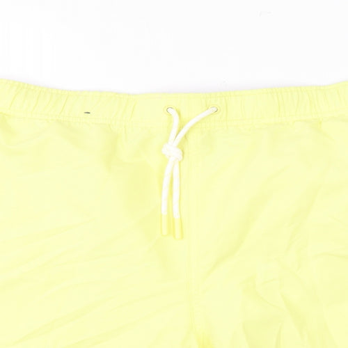 Marks and Spencer Mens Yellow Polyester Bermuda Shorts Size 3XL L6 in Regular Drawstring