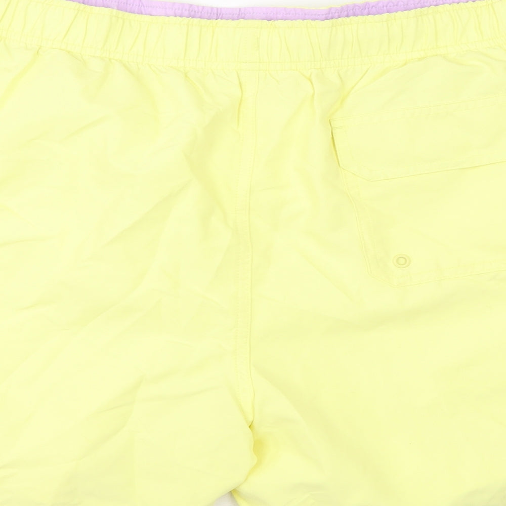 Marks and Spencer Mens Yellow Polyester Bermuda Shorts Size 3XL L6 in Regular Drawstring