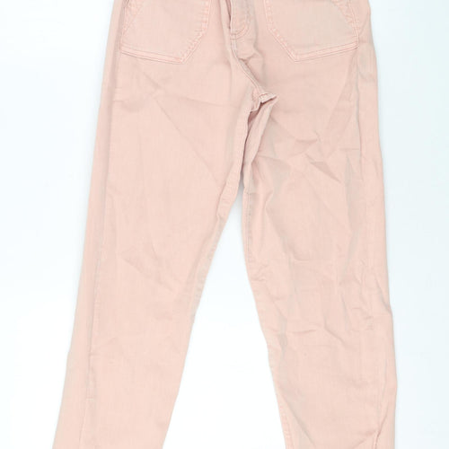 Marks and Spencer Womens Pink Cotton Skinny Jeans Size 6 L27 in Regular Zip