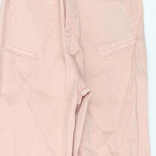 Marks and Spencer Womens Pink Cotton Skinny Jeans Size 6 L27 in Regular Zip