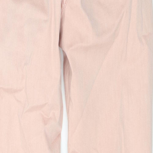 Marks and Spencer Womens Pink Cotton Skinny Jeans Size 6 L27 in Regular Zip
