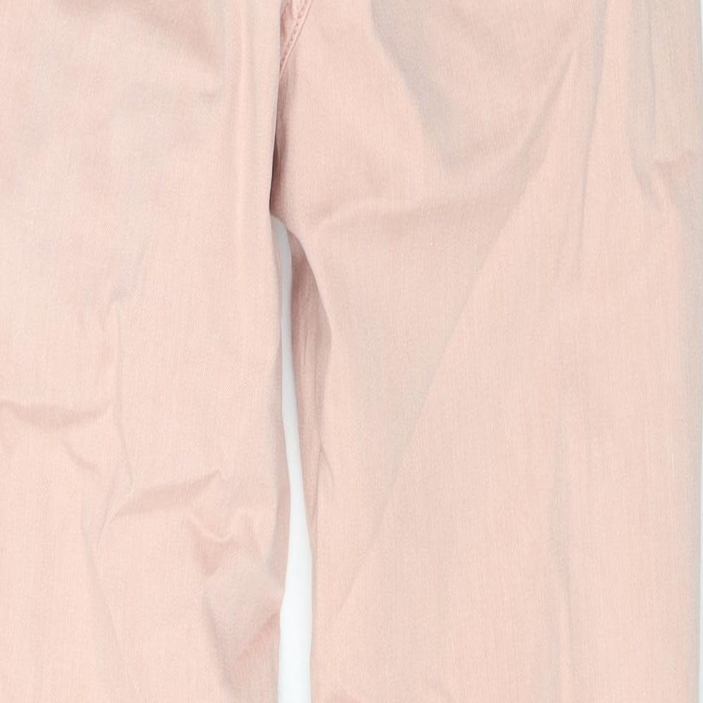 Marks and Spencer Womens Pink Cotton Skinny Jeans Size 6 L27 in Regular Zip