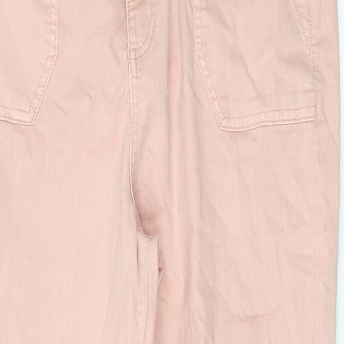 Marks and Spencer Womens Pink Cotton Skinny Jeans Size 16 L29 in Regular