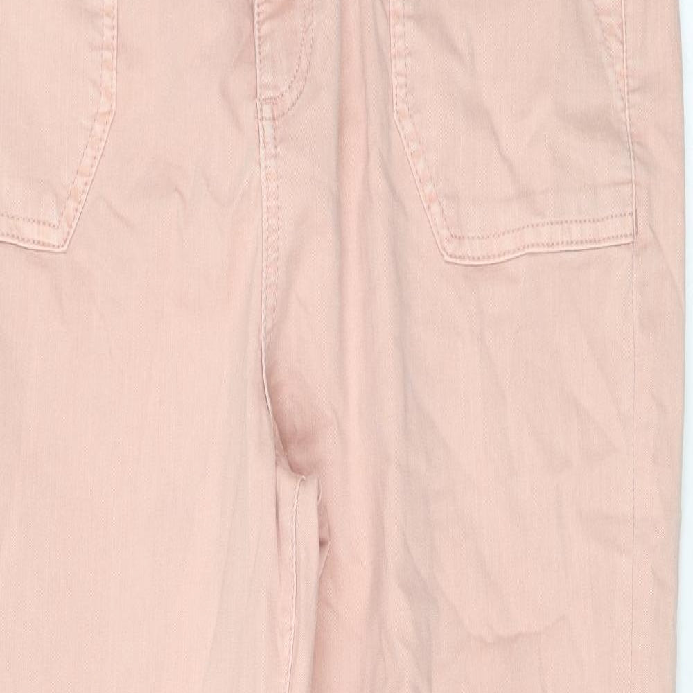 Marks and Spencer Womens Pink Cotton Skinny Jeans Size 16 L29 in Regular