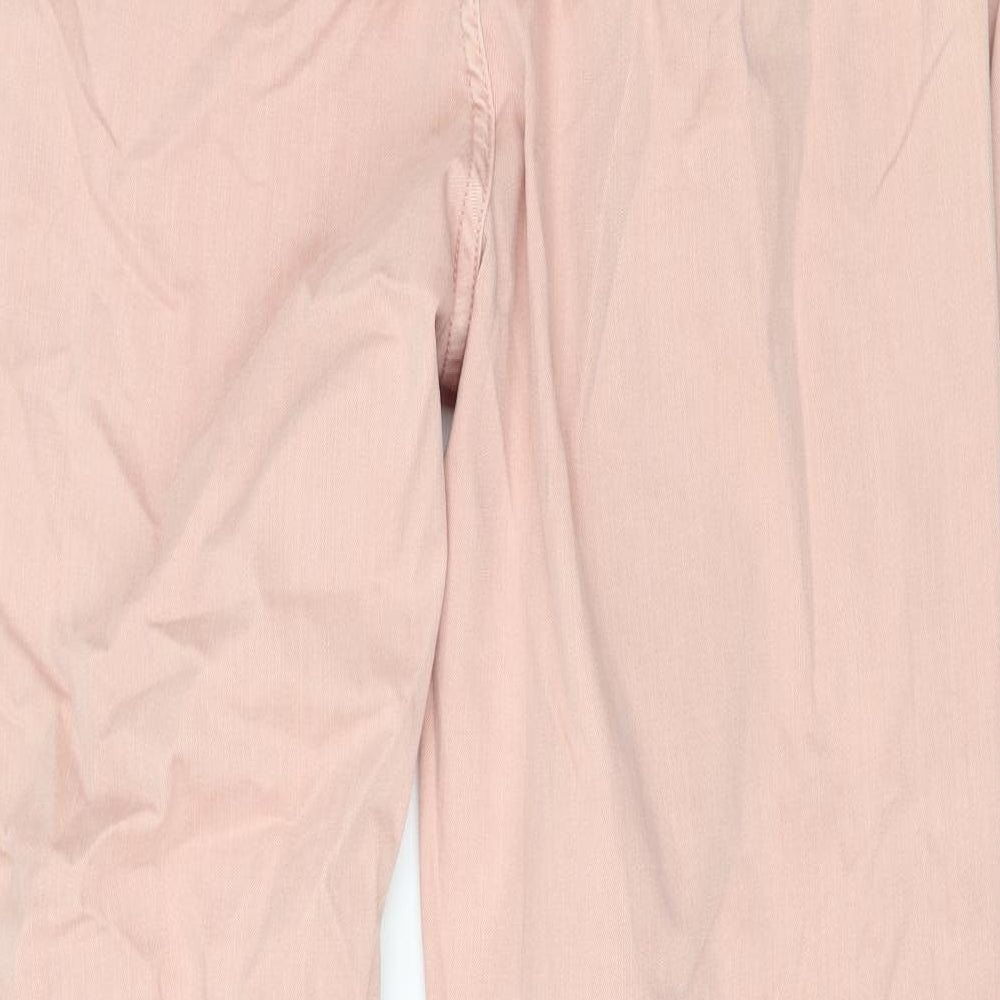 Marks and Spencer Womens Pink Cotton Skinny Jeans Size 16 L29 in Regular