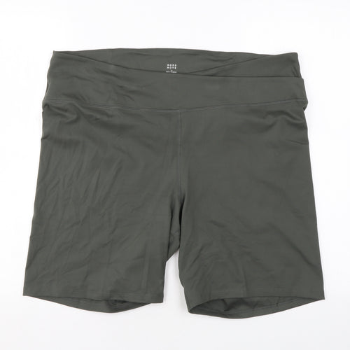 Good Move Womens Green Polyester Biker Shorts Size 24 L7 in Regular