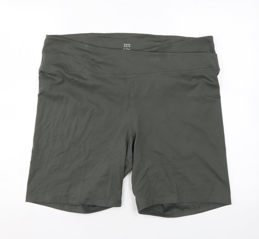 Good Move Womens Green Polyester Biker Shorts Size 24 L7 in Regular