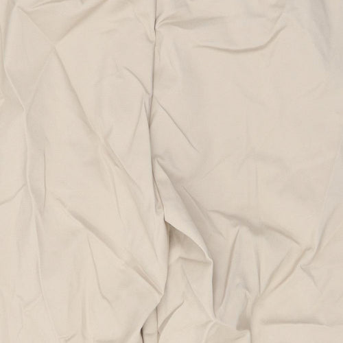 Marks and Spencer Womens Beige Cotton Capri Trousers Size 22 L20 in Regular Zip