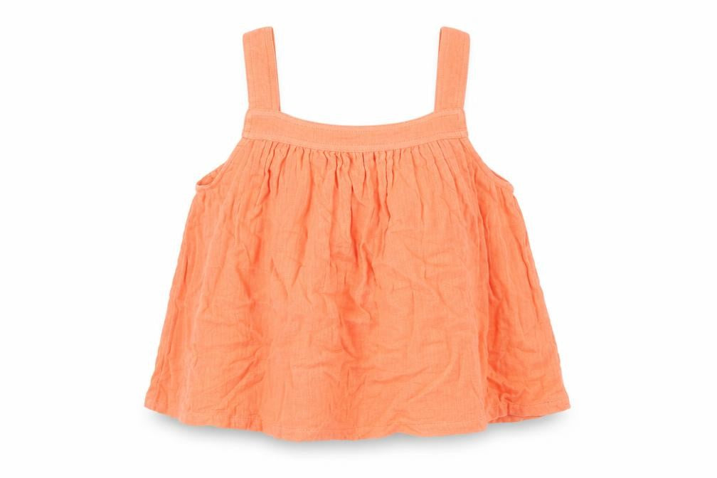 Front view of Marks & Spencer girls’ red cotton basic t-shirt, size 12-13, years square neck pullover
