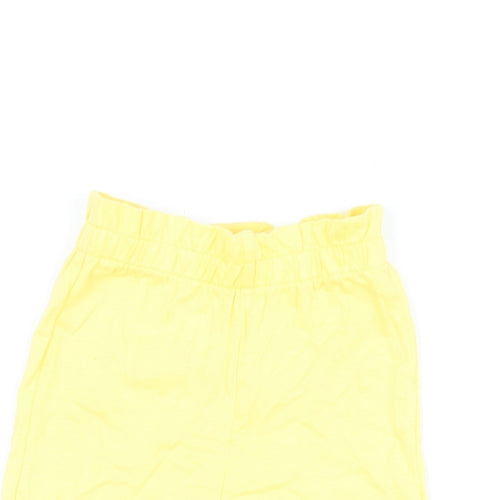 Marks and Spencer Girls Yellow Cotton Shorts Outfit/Set Size 12-18 Months Pullover