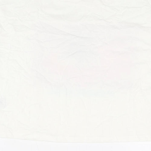 Marks and Spencer Girls White Cotton Basic T-Shirt Size 14-15 Years Round Neck Pullover - Vacay Mode