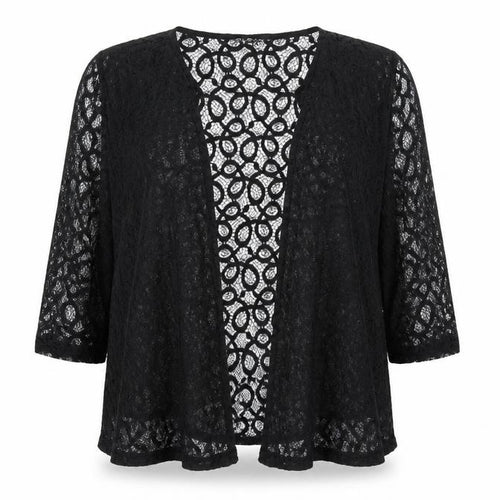 Select Womens Black Cotton Kimono T-Shirt Size 14 V-Neck