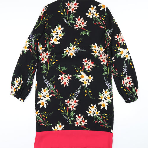 Per Una Womens Multicoloured Floral Polyester A-Line Size 10 V-Neck Pullover