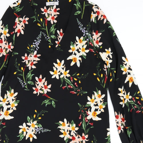Per Una Womens Multicoloured Floral Polyester A-Line Size 10 V-Neck Pullover