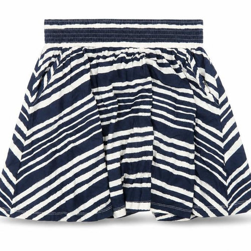 H&M Womens Blue Striped Cotton A-Line Skirt Size S